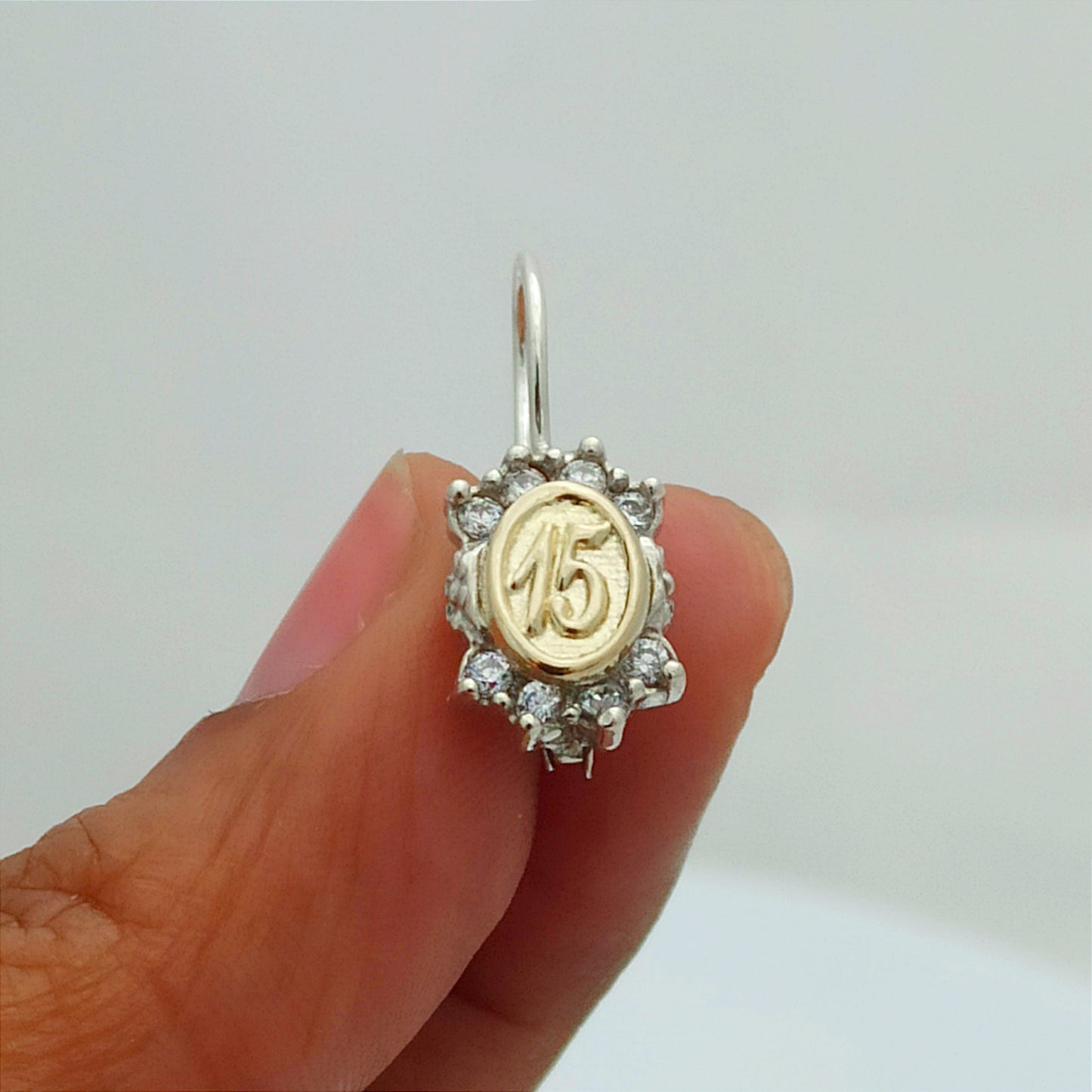 Conjunto Quinceañera cadena, dije, aretes y anillo