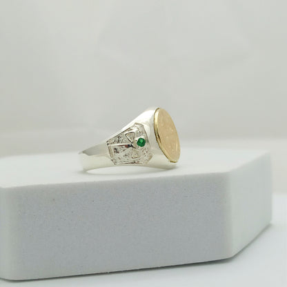 Anillo San Benito con Cirones en Plata y Oro