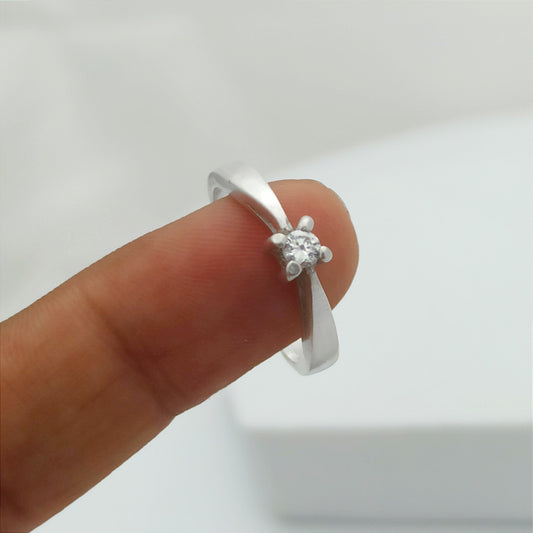 Anillo de Compromiso Midi Circon 4mm