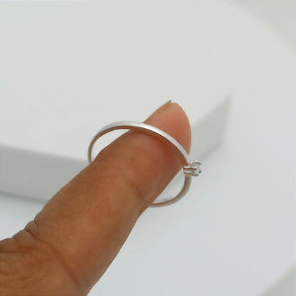 Anillo de Compromiso Midi con Micro Circon
