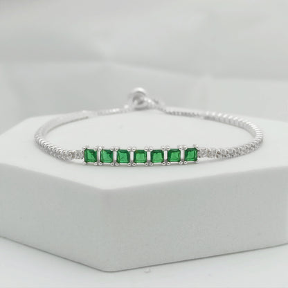 JP54003V - Pulsera Tennis Charming Verde
