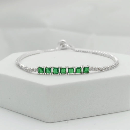 JP54003V - Pulsera Tennis Charming Verde