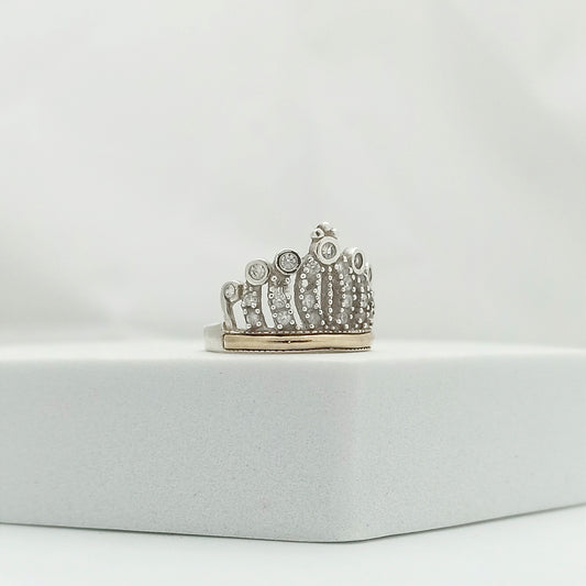 Anillo Corona Circular con Circones