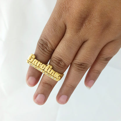 JY10000 - Anillo de Nombre estilo Manopla