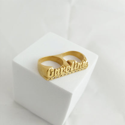 JY10000 - Anillo de Nombre estilo Manopla