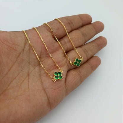 J601841 - Conjunto Cadena y Pulsera Veneciana con Clover