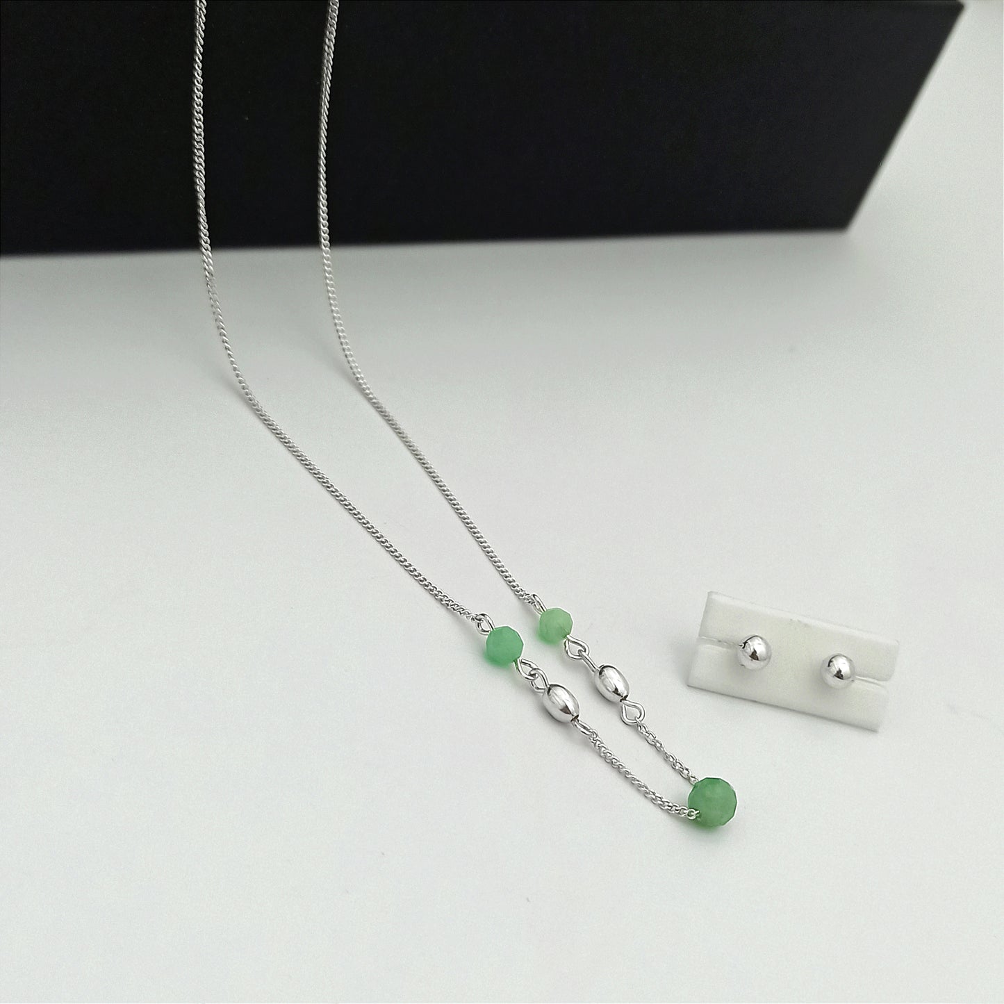 JP61001 - Conjunto Esmeralda Morralla con Cadena y Topitos Balin