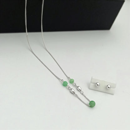 JP61001 - Conjunto Esmeralda Morralla con Cadena y Topitos Balin