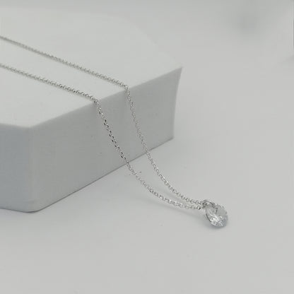 Conjunto Cadena Aros y Dije Circon Redondo