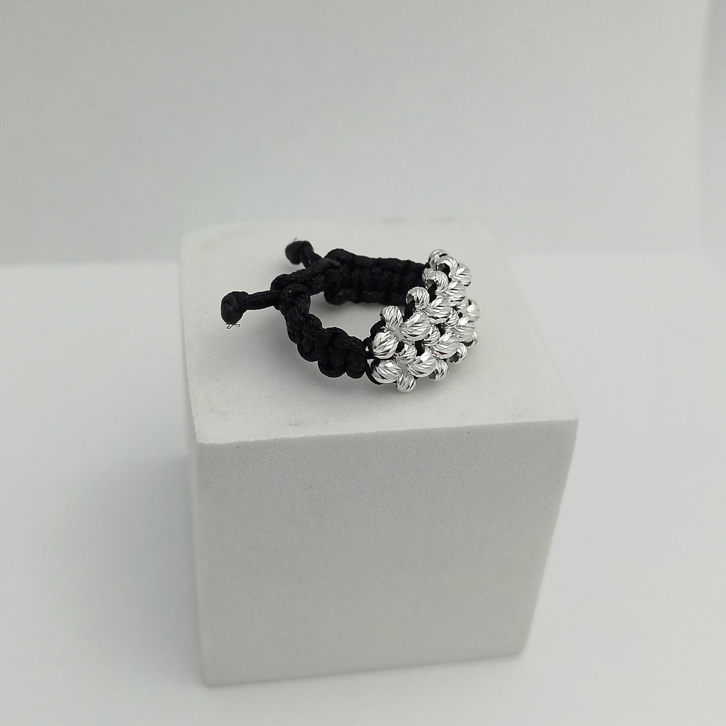 ATP01 - Anillo Tejido con balines Diamantados