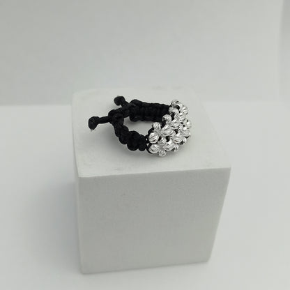 ATP01 - Anillo Tejido con balines Diamantados