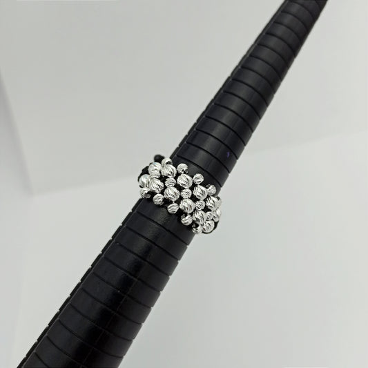 ATP01 - Anillo Tejido con balines Diamantados