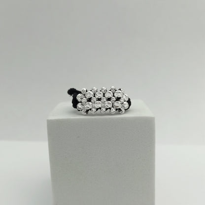 ATP01 - Anillo Tejido con balines Diamantados