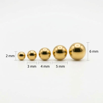 Balín 6mm Oro 18k laminado -  Dorado x Unidad