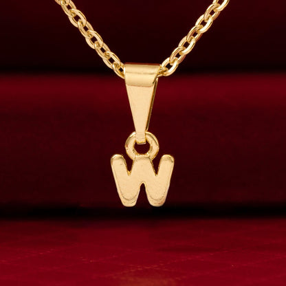 26360W - Dije Silueta Letra W Lisa Mini