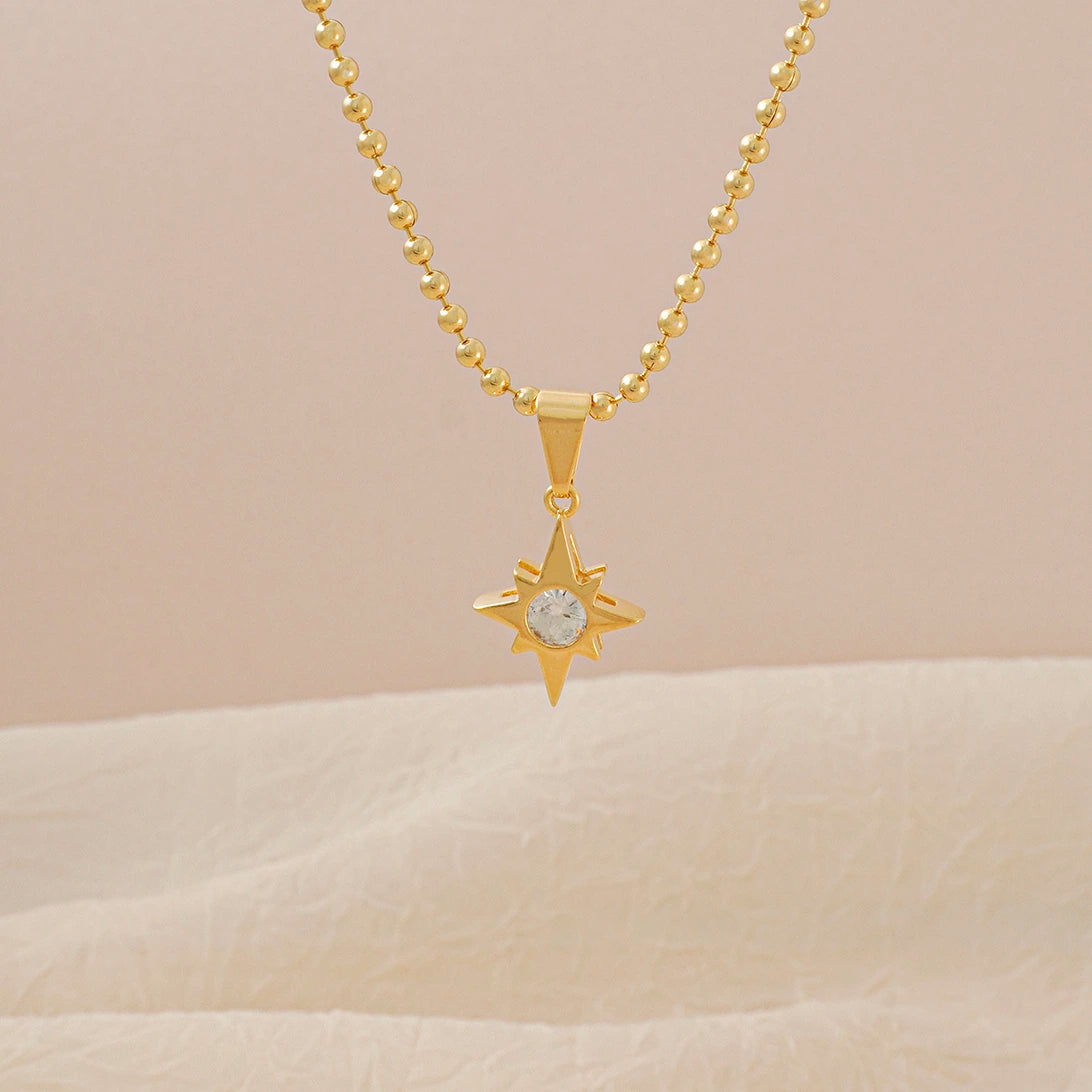 23068C - Dije Estrella Circonia CRISTAL