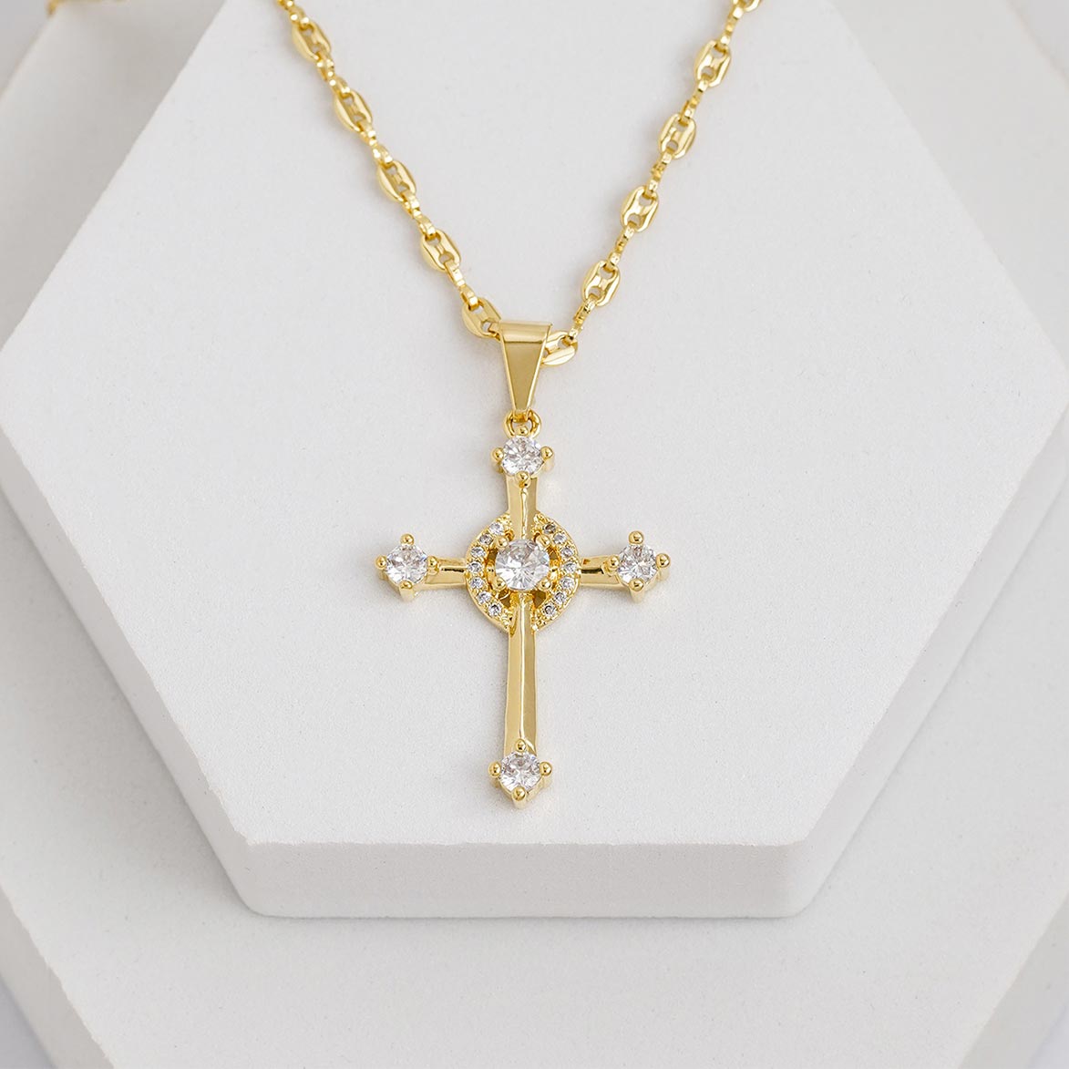 23217C - Dije Cruz Cristal