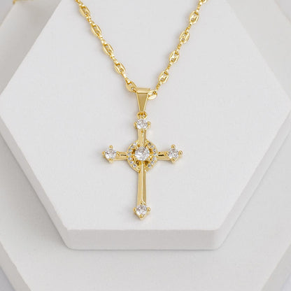 23217C - Dije Cruz Cristal