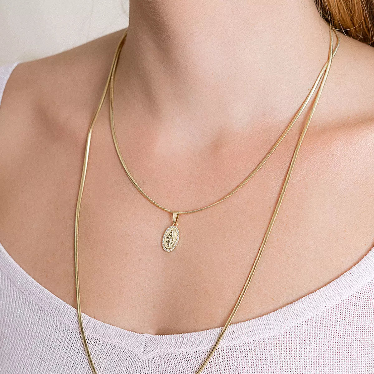 23219 - Dije Milagrosa con circonias cristal