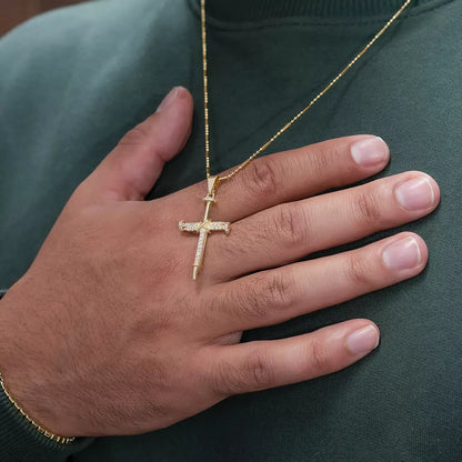 23230 - Dije Cruz Clavos Circonias Cristal