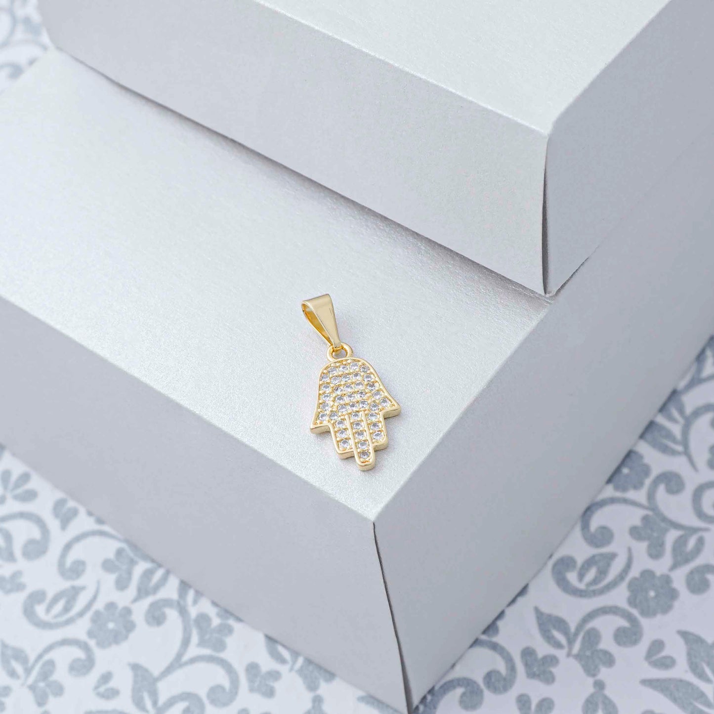 24350 - Dije Mano Hamsa con Circonias