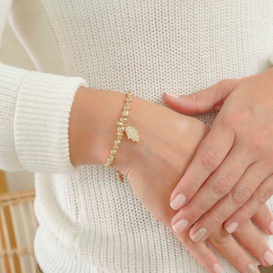 24350 - Dije Mano Hamsa con Circonias