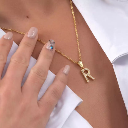 24360R - Dije Silueta Letra R Grande