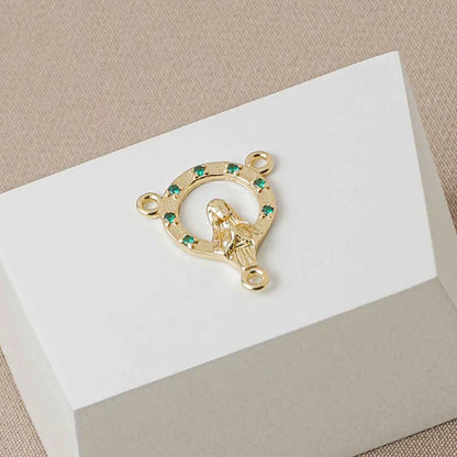 24555V - Crucero con Circonias 1.8 Cms Verde