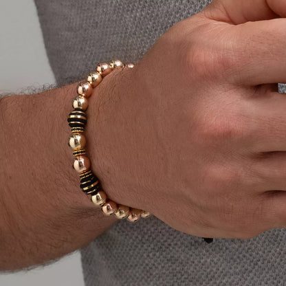 24799N - Herraje Rondel circonias x 3 Negro