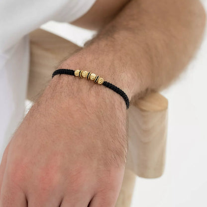 24800N - Herraje Rondel circonias x 3 Negro