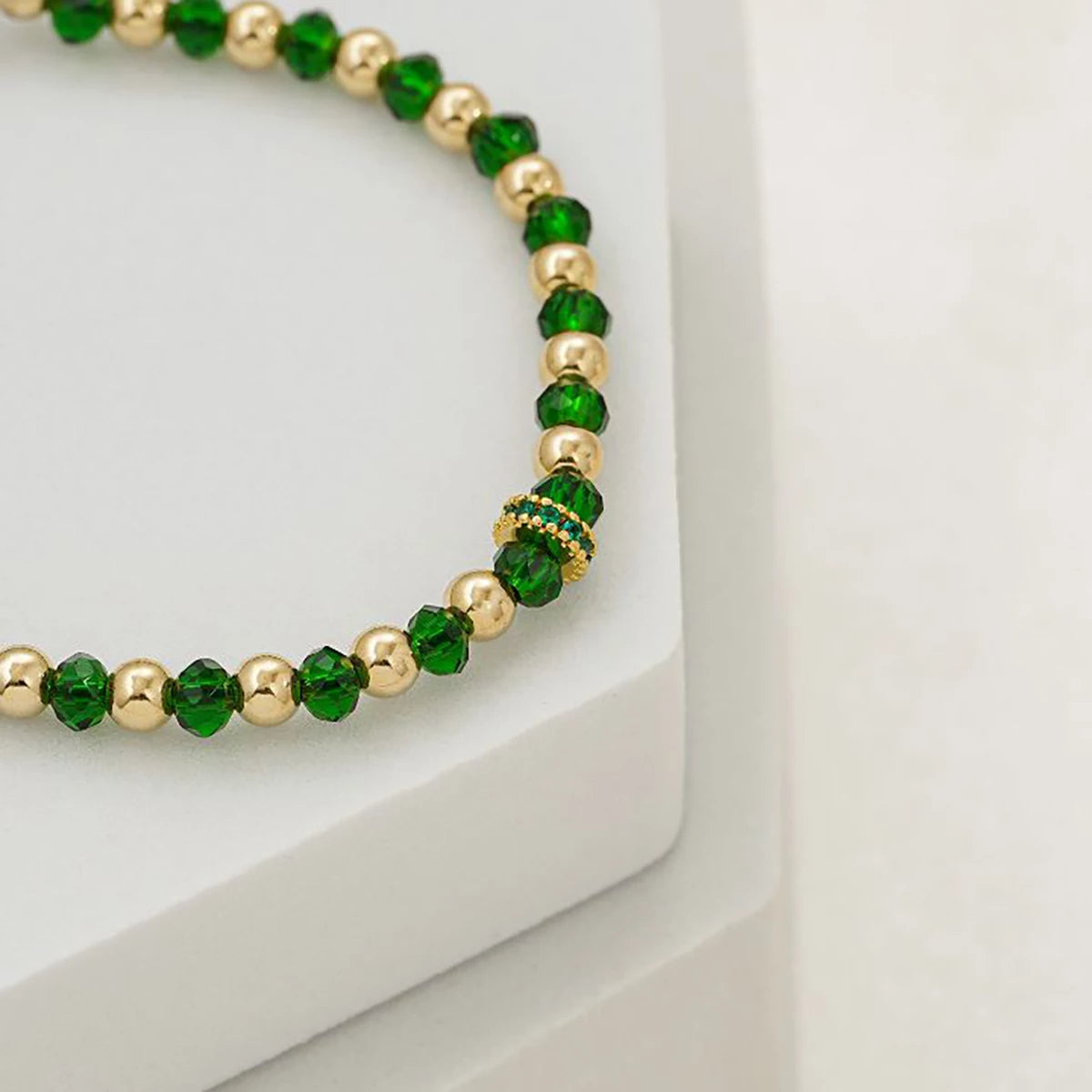 24800V - Herraje Rondel circonias x 3 Verde