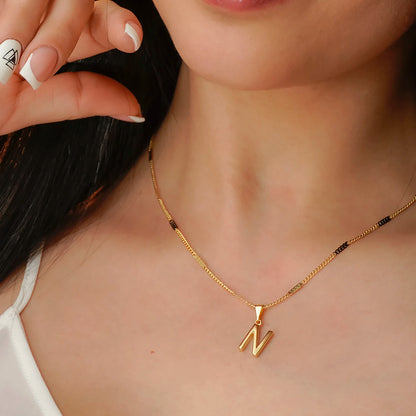 25360N - Dije Silueta Letra N Lisa Grande