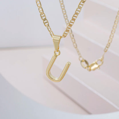 25360U - Dije Silueta Letra U Lisa Grande