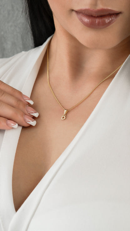 26360D - Dije Silueta Letra D Lisa Mini