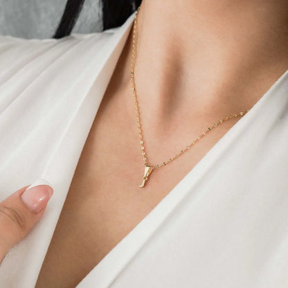 26360J - Dije Silueta Letra J Lisa Mini