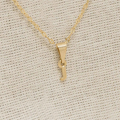 26360J - Dije Silueta Letra J Lisa Mini