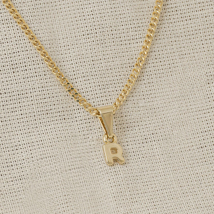 26360R - Dije Silueta Letra R Lisa Mini