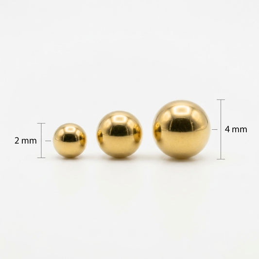 Balín 4mm Oro 18k laminado -  Dorado x Unidad