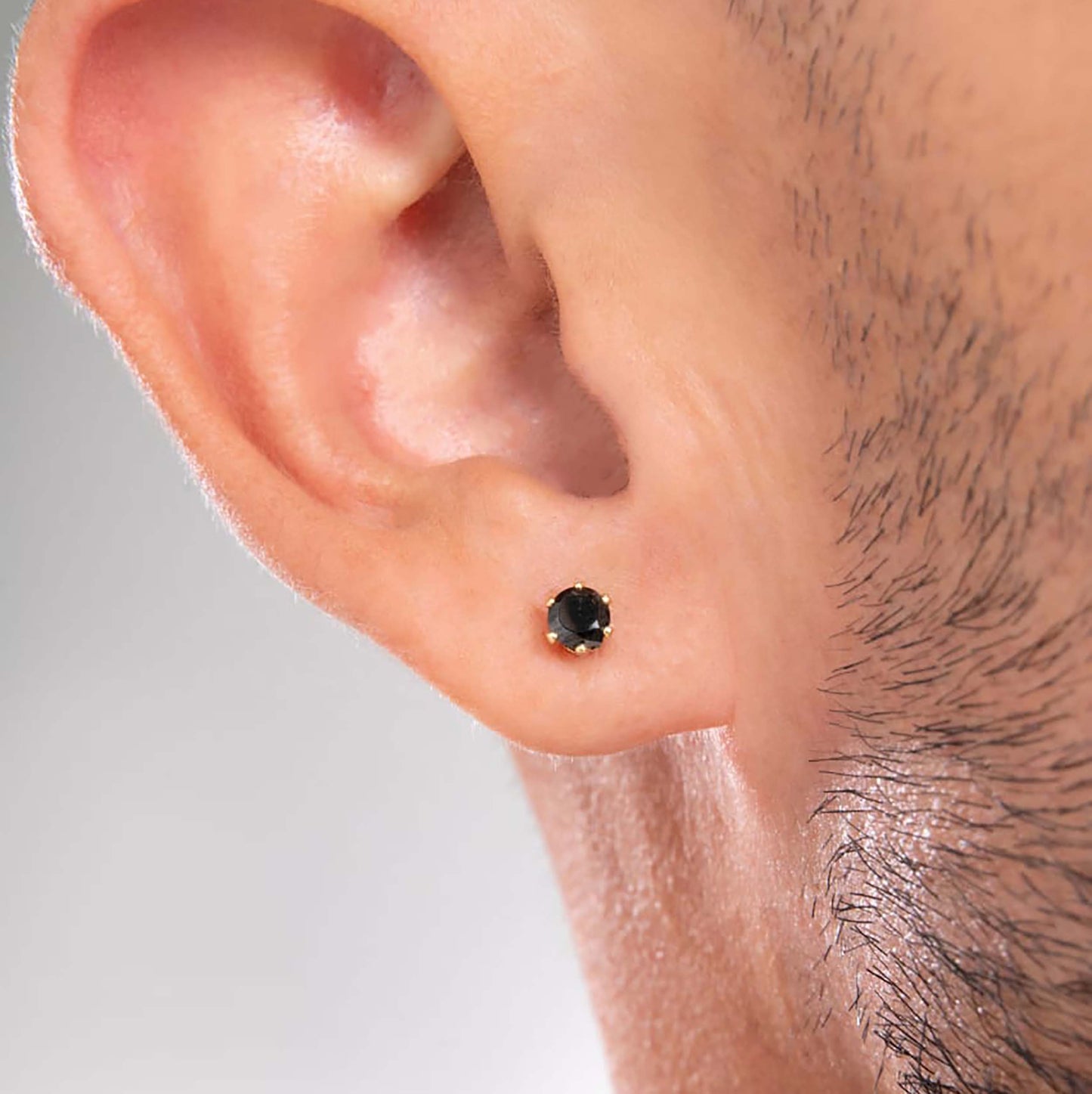 33022N - Topitos Circon Redondo NEGRO