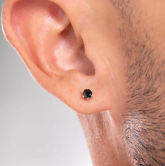 33022N - Topitos Circon Redondo NEGRO