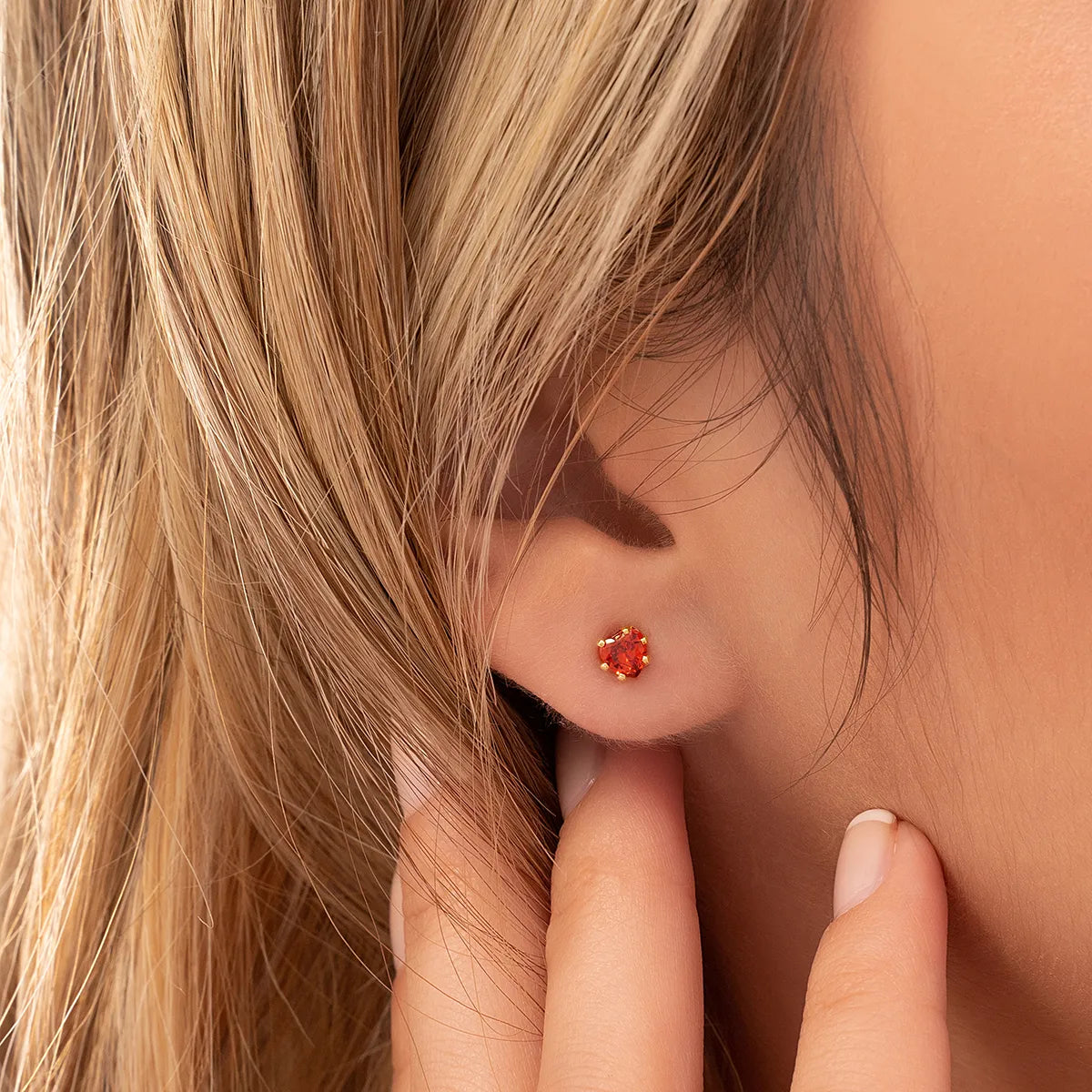 33023R - Topitos Circonia Corazón ROJO