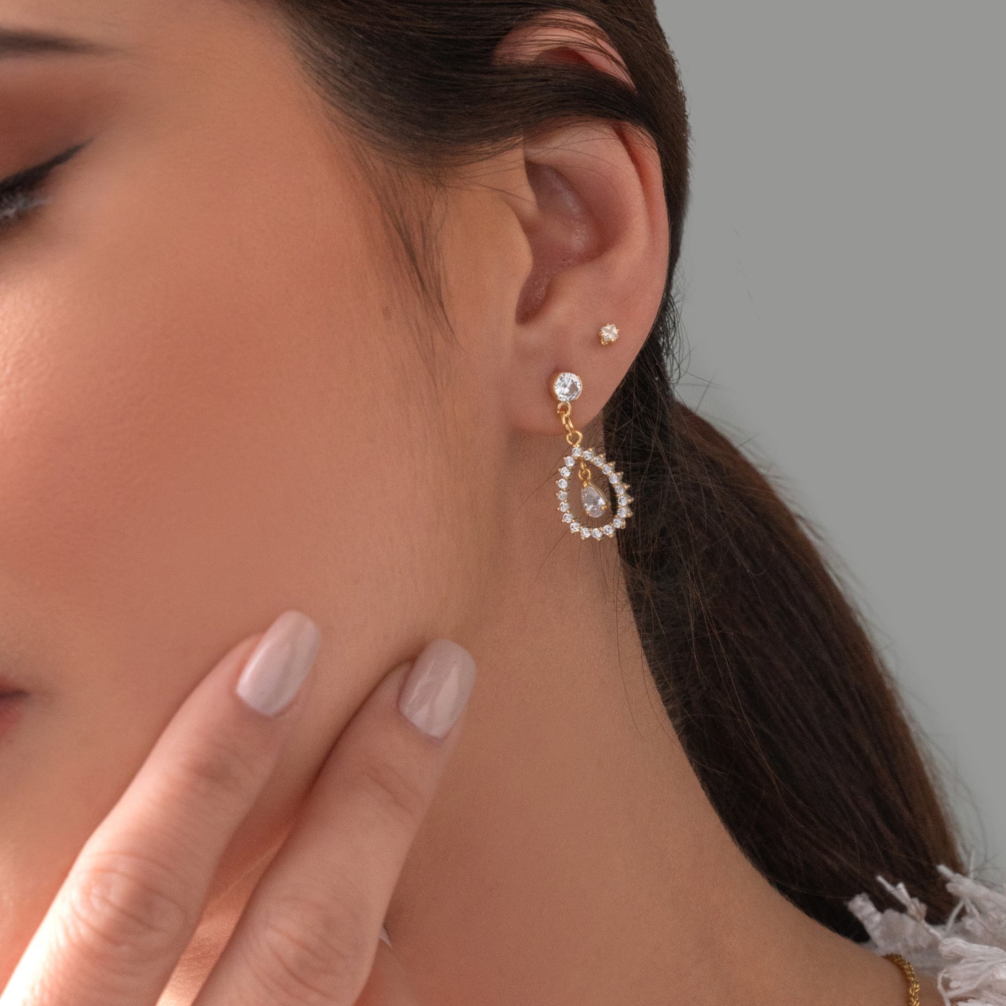 34038C - Topitos Chispita Circonia redonda cristal 2mm