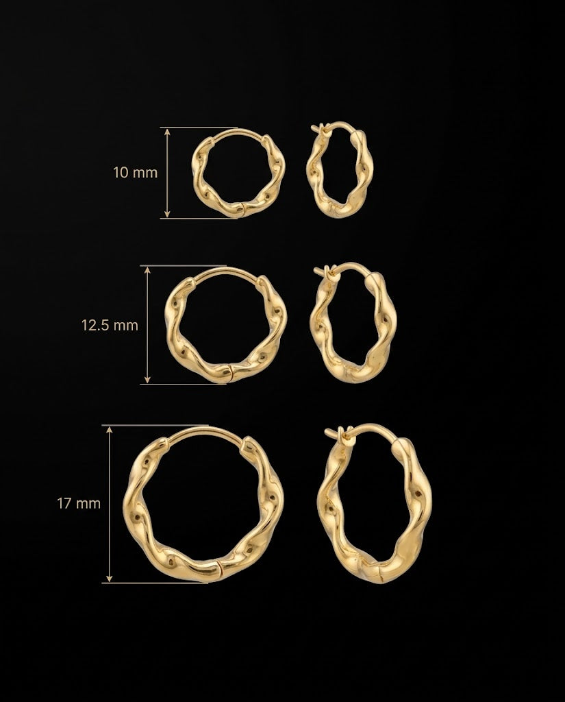 Set Candongas Doble Torcion — Oro Laminado 18K
