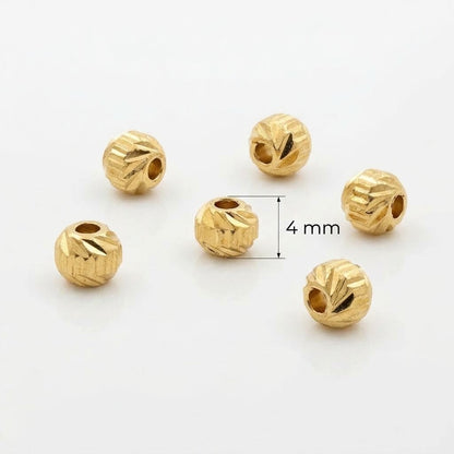 Balín 4 mm Oro 18k laminado -  Romano x Unidad
