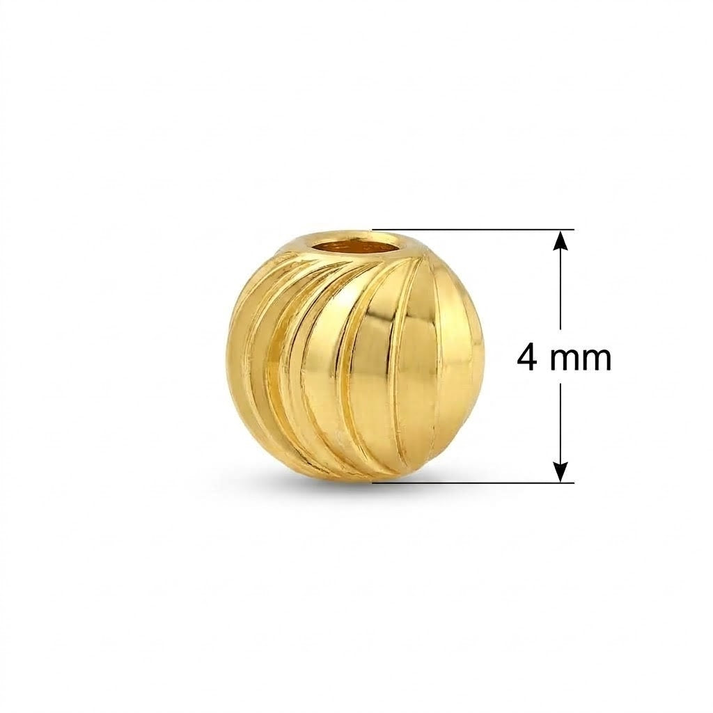 Balín 4 mm Oro 18k laminado -  Italiana x Unidad