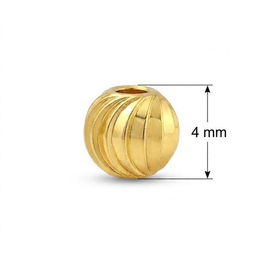 Balín 4 mm Oro 18k laminado -  Italiana x Unidad