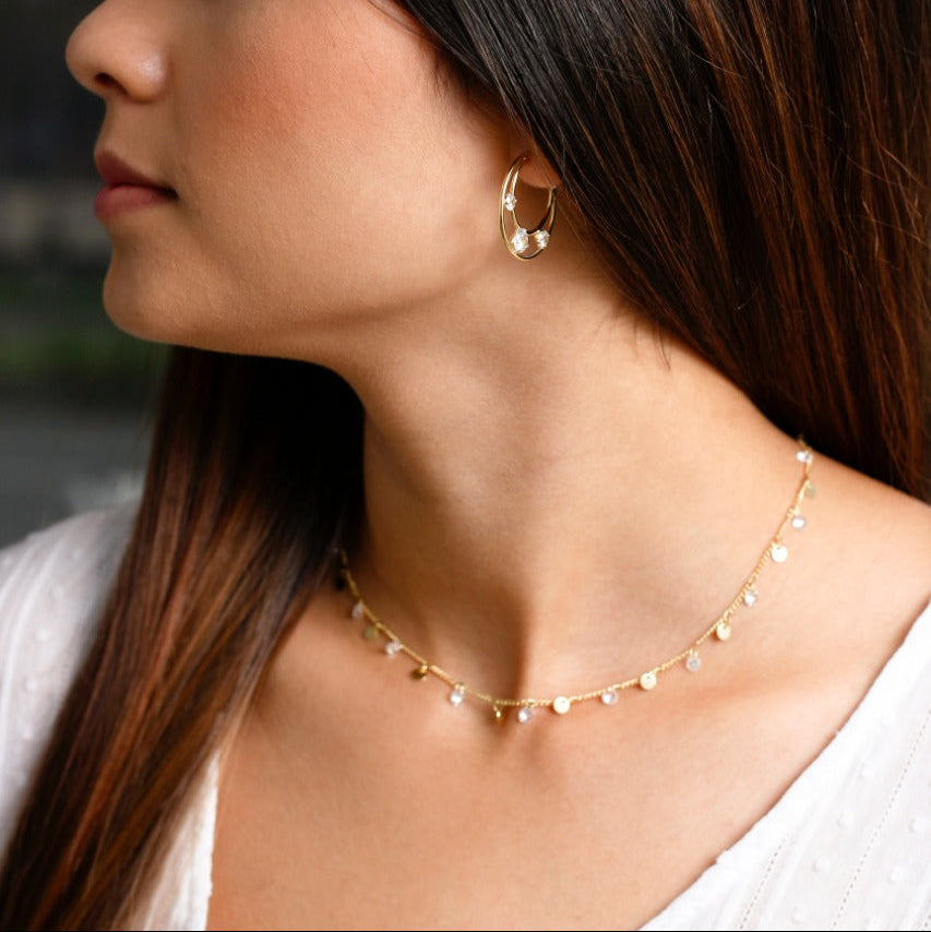 44006 - Cadena Cubana circonios 45 cm + extensor