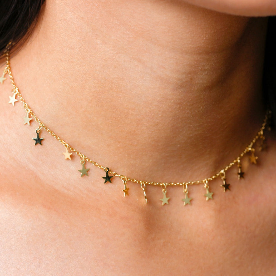 44011 - Cadena Estrellas 40cms extensor