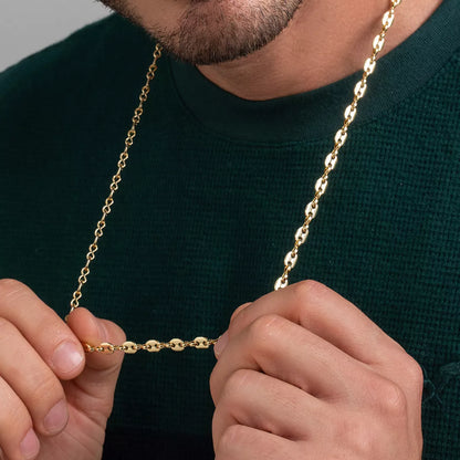 44038 - Cadena Grano de Cafe Gruesa 65Cm