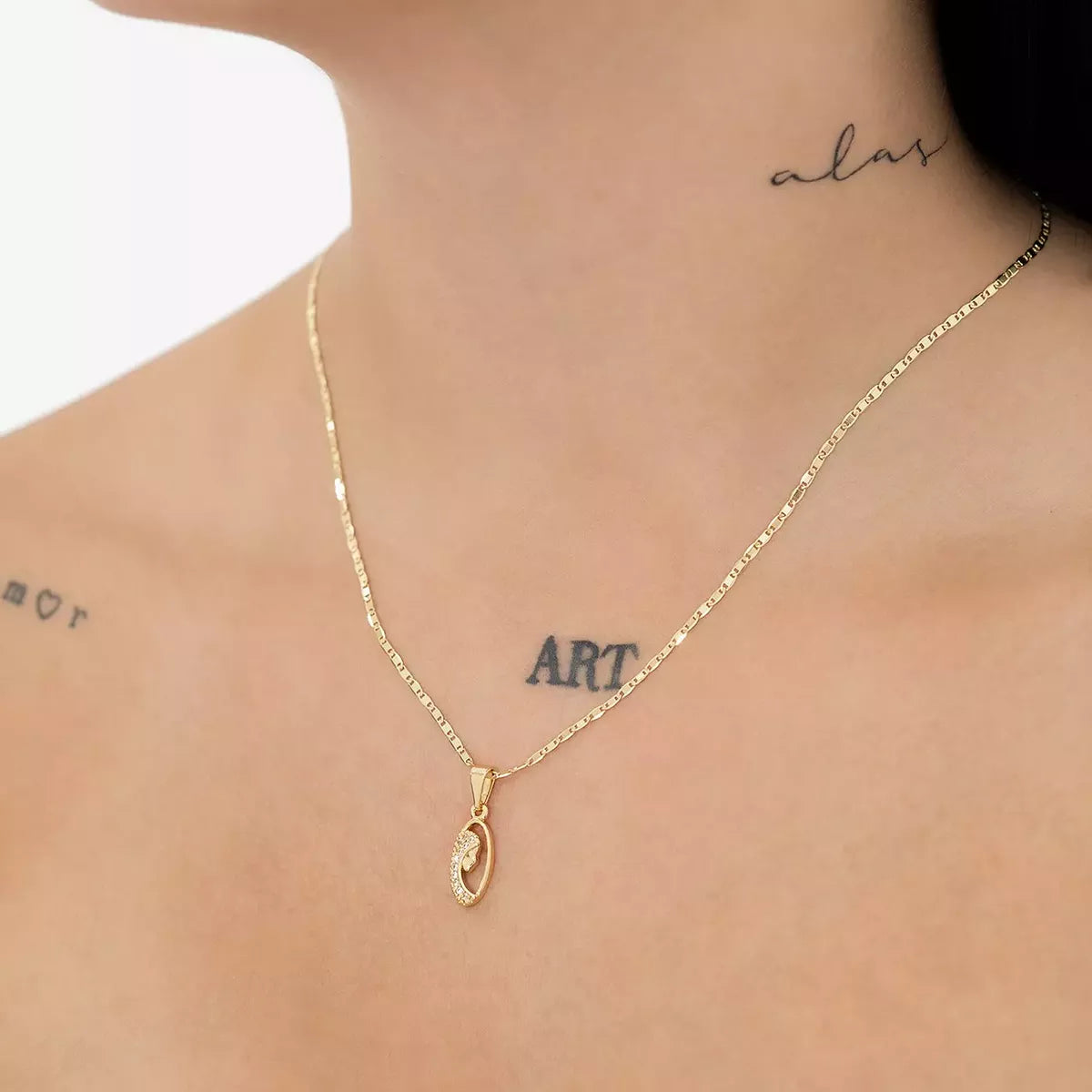 44291 - Cadena Escalera delg. Plana Lisa 45cm